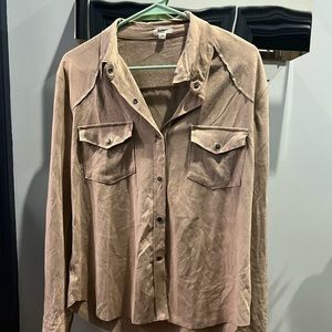 Never Worn: Dylan Suede Women’s Collared Shirt